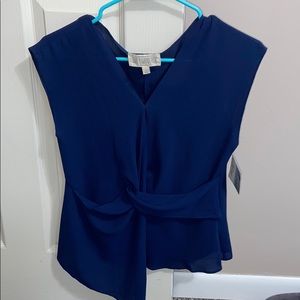 Navy blouse NWT